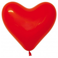 Mother's Day Fashion Red Heart Latex Balloons 12 Pack
