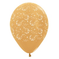 Sparkling Stars Metallic Gold Latex Balloons 6 Pack