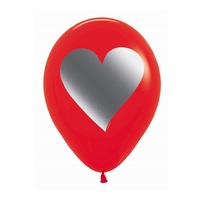 Hearts Fashion Red Latex Balloons 25 Pack