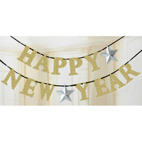 Happy New Year Glitter Ribbon Banner