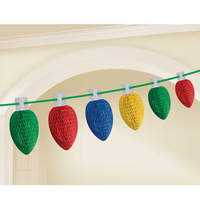 Christmas Lights Honeycomb Garland