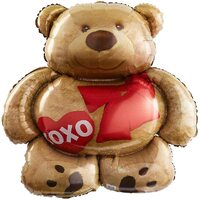 Valentine's Day Cuddly Bear SuperShape Foil Balloon