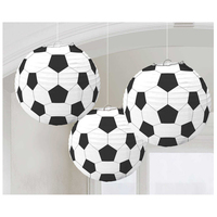 Soccer Fan Paper Lanterns 3 Pack