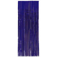 Metallic Blue Foil Door Curtain