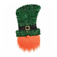St Patrick's Day Leprechaun Head Deluxe Hanging Tinsel Decoration