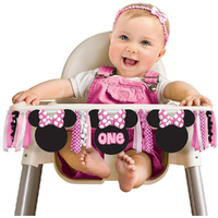 1st Birthday Minnie Mouse Forever Deluxe High Chair Decoration 