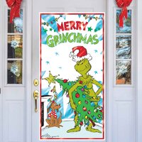 Christmas Dr Seuss The Grinch Door Cover Decoration 