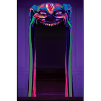 Halloween Creepy Carnival Doorway Entry Decoration Black Light Reactive