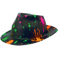 Totally 80's Painted Fedora Hat x1