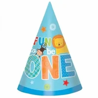1st Birthday Fun To Be One Blue Party Hats 
