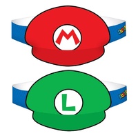 Super Mario Brothers Paper Hats 8 Pack