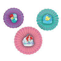 The Little Mermaid Ariel Dream Big Fan Decorations 3 Pack