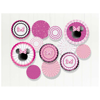 Disney Minnie Mouse Forever Paper Fans Decorating Kit 