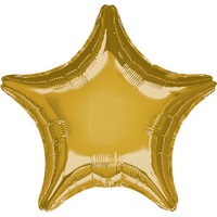 Star Shaped Metallic Gold Standard Foil Balloon