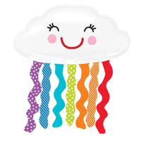 Rainbow Smiling Cloud SuperShape Foil Balloon