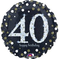 40th Birthday Holographic Sparkling Celebration Foil Balloon