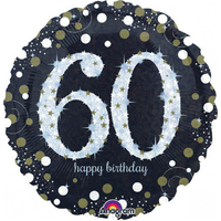 60th Birthday Holographic Sparkling Celebration Foil Balloon