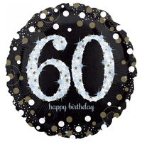 60th Birthday Holographic Sparkling Jumbo Foil Balloon