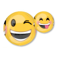 Winking Emoticons Orbz Foil Balloon