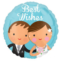 Wedding Best Wishes Couple Foil Balloon
