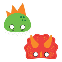 Dinosaur Dino-Mite Party Dinosaur Paper Masks 8 Pack