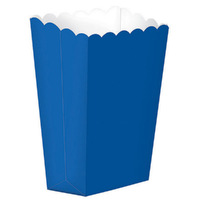 Bright Royal Blue Popcorn Treat Favour Boxes Small 5 Pack