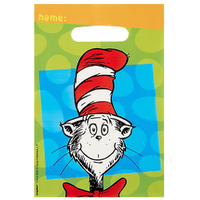 Dr Seuss Cat In The Hat Loot Bags 8 Pack