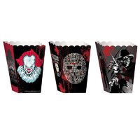 Halloween Horror Popcorn Boxes Assorted Designs 8 Pack