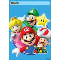 Super Mario Plastic Loot Bags 8 Pack