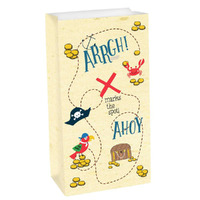 Pirate Birthday Paper Treat Bags 8 Pack