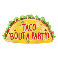 Mexican Fiesta Taco Bout A Party SuperShape Foil Balloon