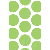 Kiwi Green Polka Dot Paper Loot Bags 10 Pack