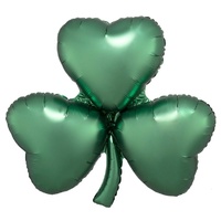 St Patrick's Day Shamrock SuperShape Satin Emerald Foil Balloon