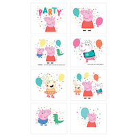 Peppa Pig Confetti 1 Perforated Sheet Containing 8 Tattoos