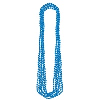 Australia Day Plastic Metallic Necklaces - Blue 8 Pack