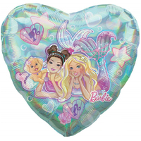 Mermaid Barbie Holographic Foil Balloon