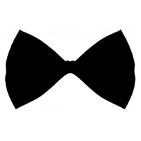 Hollywood Black Bowtie x1