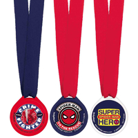 Spiderman Webbed Wonder Award Medals 12 Pack