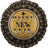 Happy New Year Roaring Twenties Round Foil Balloon