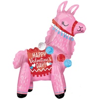 Happy Valentine's Day Standing Llama Multi-Balloon 