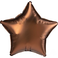 Satin Luxe Brown Cocoa Star Shaped Foil Balloon