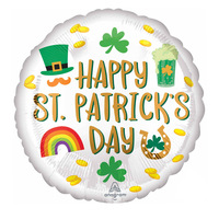St Patrick's Day Icons Round Foil Balloon