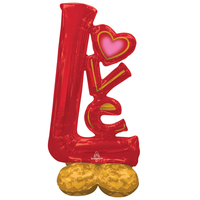L-O-V-E Love Wedding Red AirLoonz Giant Air Fill Foil Balloon