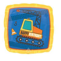 Construction Happy Birthday Foil Balloon