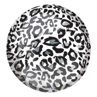 Snow Leopard Animal Print Orbz Foil Balloon