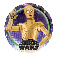 Star Wars Galaxy C3P0 Round Foil Balloon