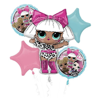 LOL Surprise Dolls Glam Foil Balloon Bouquet 