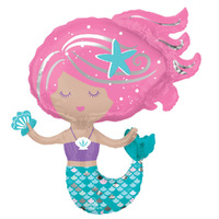 Shimmering Mermaid SuperShape Foil Balloon