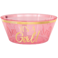 Oh Baby Girl Plastic Serving Bowl Hot Stamped x1