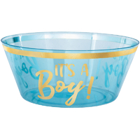 Oh Baby Boy Plastic Serving Bowl Hot Stamped x1
